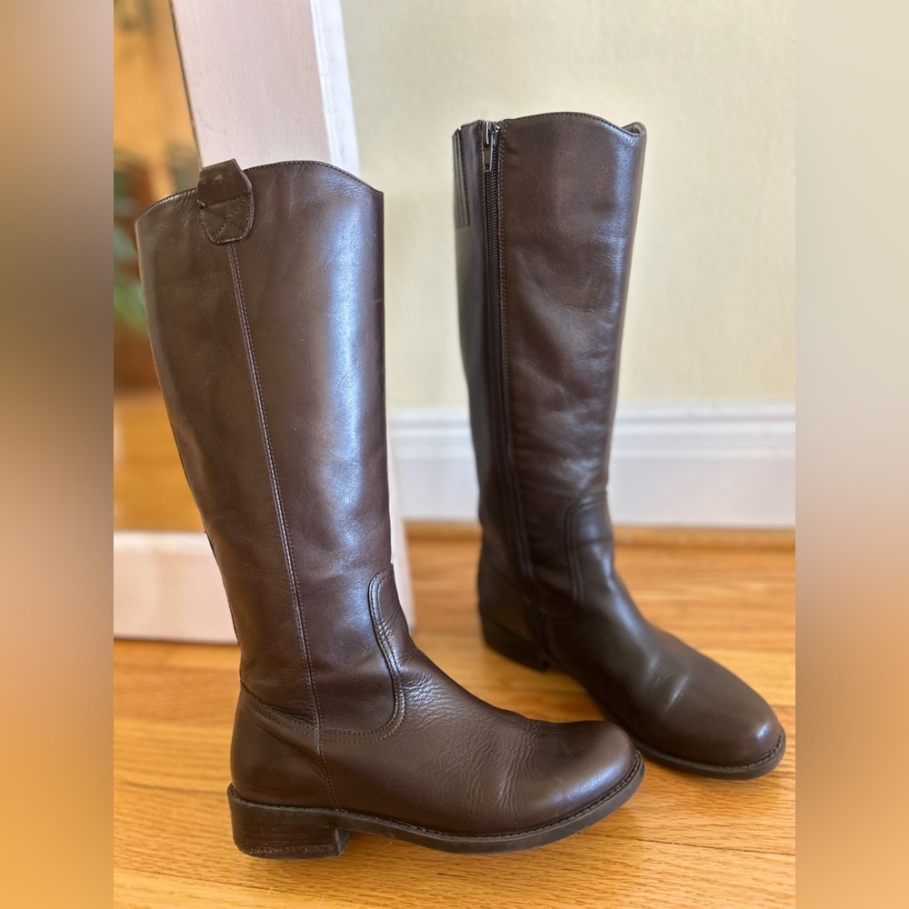 Brown Leather Riding Boots